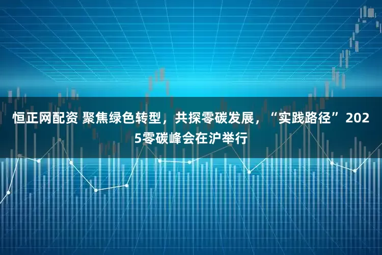 恒正网配资 聚焦绿色转型，共探零碳发展，“实践路径” 2025零碳峰会在沪举行